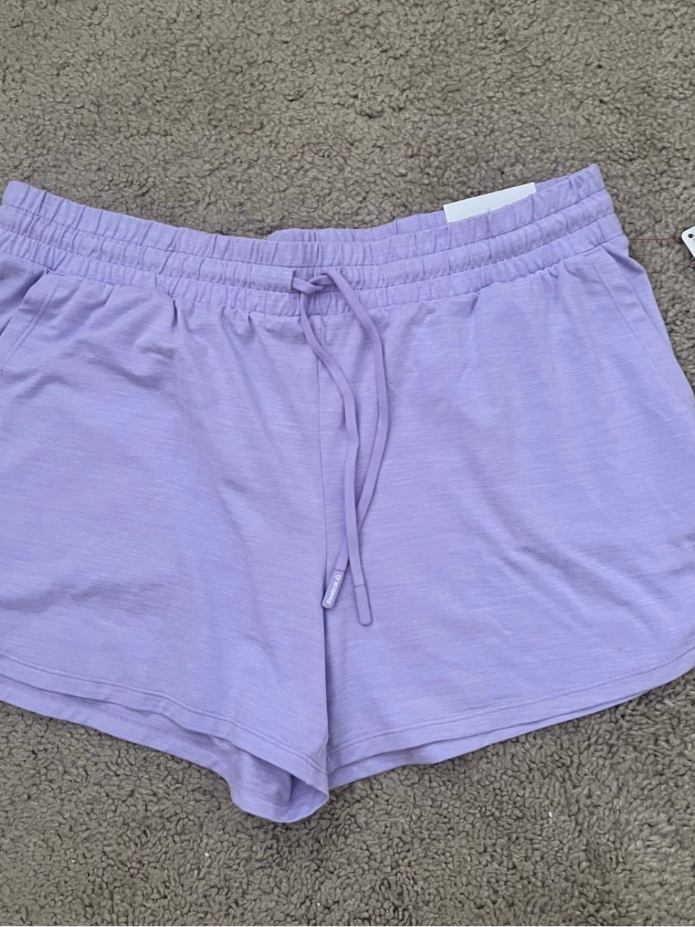 Reebok Lilac Athletic Lounge Shorts with Drawstring